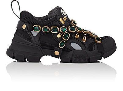 black and grey gucci sneakers|Gucci jeweled sneakers price.